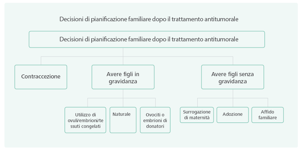 Decisioni sulla pianificazione familiare dopo il trattamento antitumorale